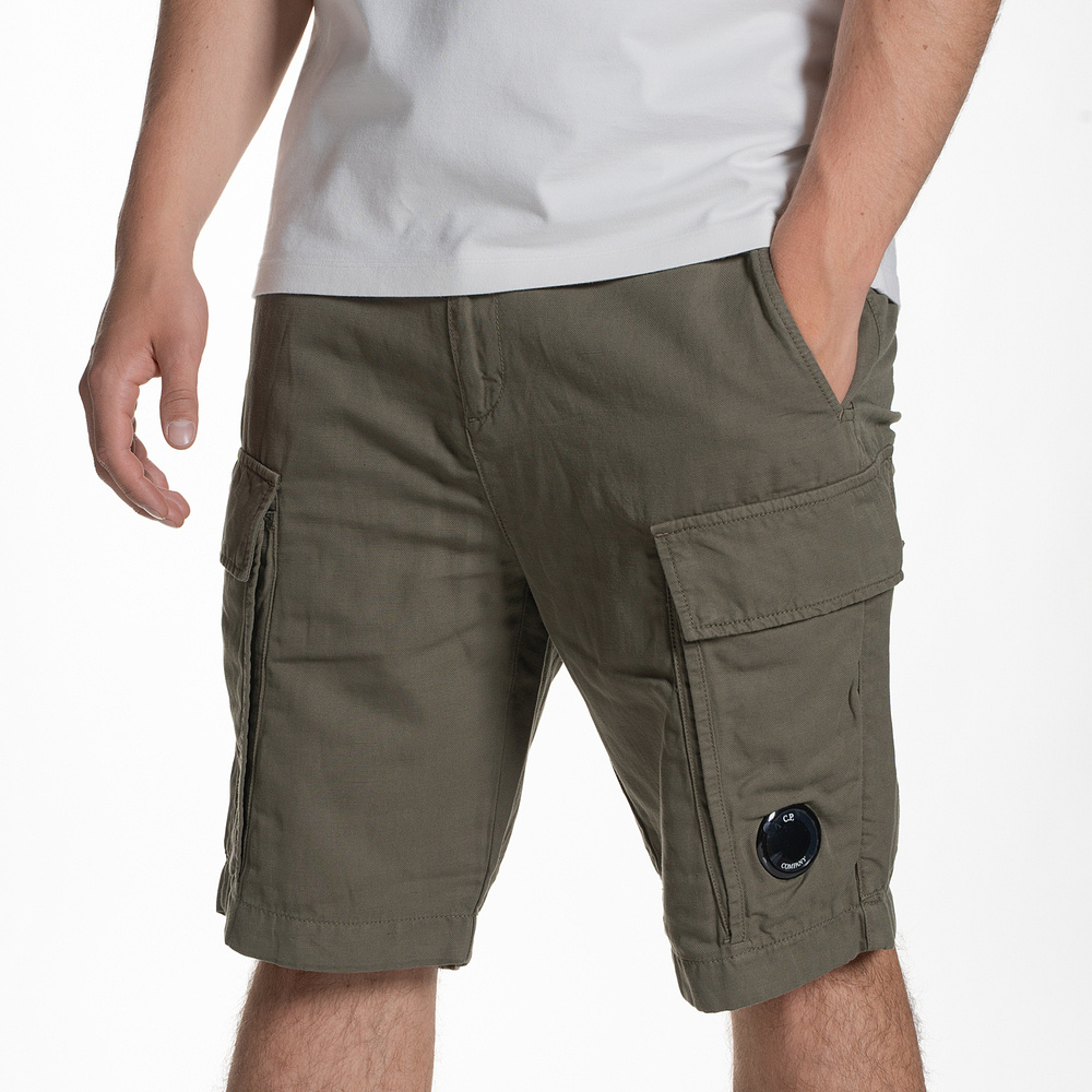 Cotton Linen Cargo Shorts