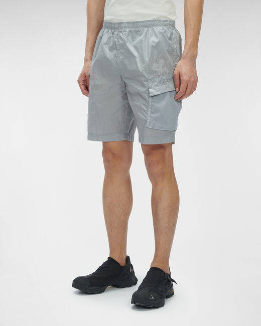 C.P. COMPANY CHROME LOGO SWIM SHORTS GRIFFIN GREY