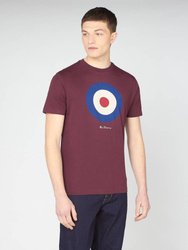 BEN SHERMAN ORGANIC COTTON SIGNATURE TARGET T-SHIRT WINE