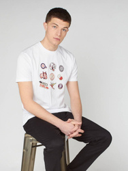 BEN SHERMAN ORGANIC COTTON STICKER PACK TEE WHITE