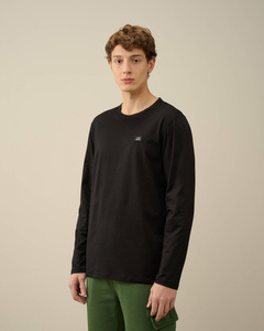 C.P. COMPANY 70/2 MERCERIZED JERSEY LONG SLEEVED T-SHIRT BLACK