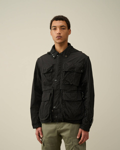 C.P. COMPANY CHROME-R GOGGLE UTILITY JACKET BLACK