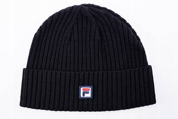 FILA FISHERMAN BEANIE WITH F BOX LOGO BLACK