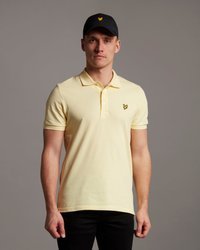 LYLE & SCOTT MEN'S ORGANIC COTTON PLAIN POLO SHIRT LEMON