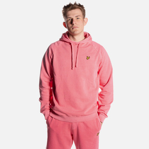 LYLE & SCOTT PIGMENT DYE HOODIE ELECTRIC PINK