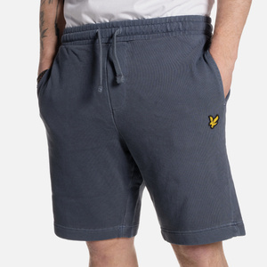 LYLE & SCOTT PIGMENT DYE SWEAT SHORTS DARK NAVY