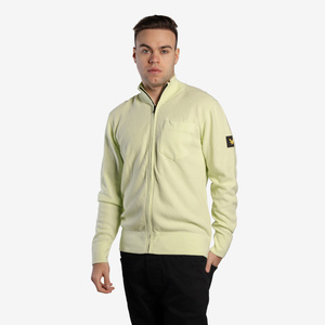 LYLE & SCOTT ZIP THROUGH KINTTED CARDIGAN LUCID GREEN