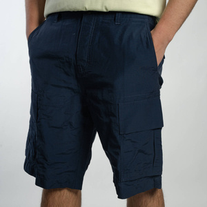 PRETTY GREEN METALLIC CARGO SHORTS NAVY