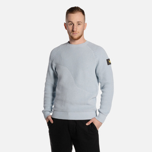 LYLE & SCOTT CASUALS MIXED RIB JUMPER OPAL BLUE