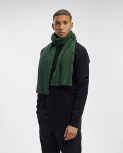 C.P. COMPANY FLEECE KNIT SCARF CLASSIC GREEN