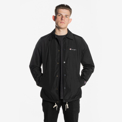 CHAMPION REVERSE WEAVE SCRIPT LOGO COACH JACKET BLACK